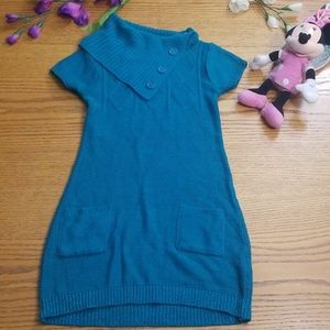 Blue Heart Sweater Dress